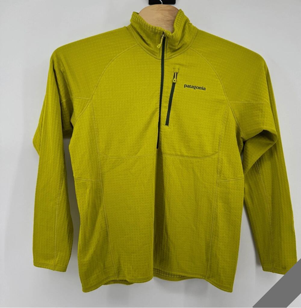 Patagonia Men's Large R1® Fleece Polartec Midlayer Pullover in Lime Green